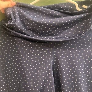 Nike Navy Blue Leggings with White Micro Dot Print